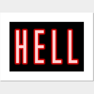 HELL red neon Posters and Art